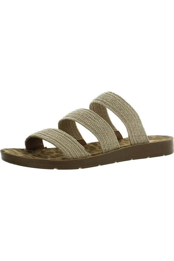 Corkys Womens Dafne Woven Slip On Slide Sandals