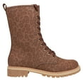 thumbnail image 1 of Corkys Womens Fomo Leopard Round Toe Combat  Mid Calf Boots, 1 of 5