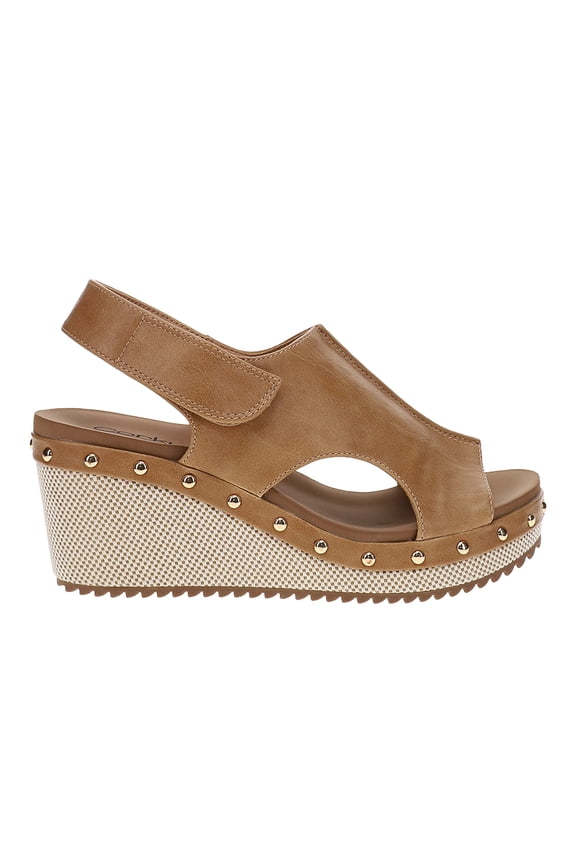 Corkys Womens For Keeps Studded Wedge Slingback Casual Shoes