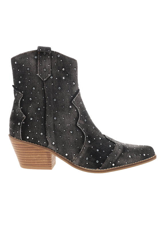 Corkys Womens Front Row Pointed Toe Zippered Cowboy  Ankle Boots