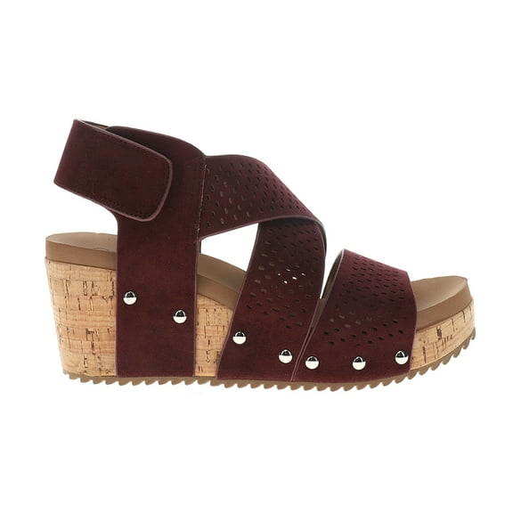 Corkys Womens Guilty Pleasure Studded Wedge Slingback  Casual Shoes