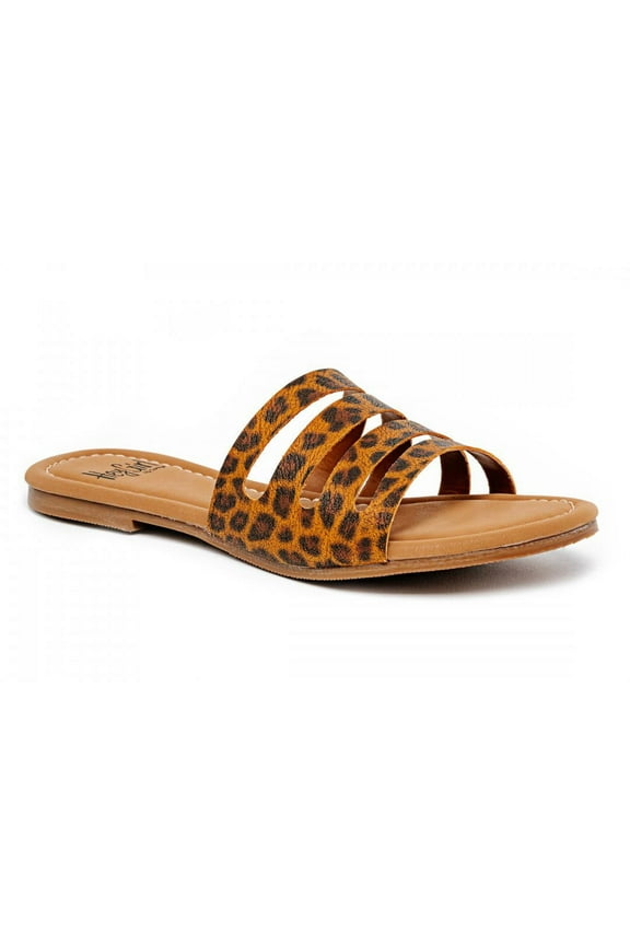 Corkys Womens Hey Girl Bikini Slip-on Fashion Sandal (Leopard, 6)