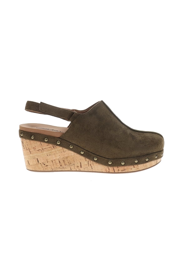 Corkys Womens Make Em Blush Studded Slingback Clogs Dress Casual Shoes