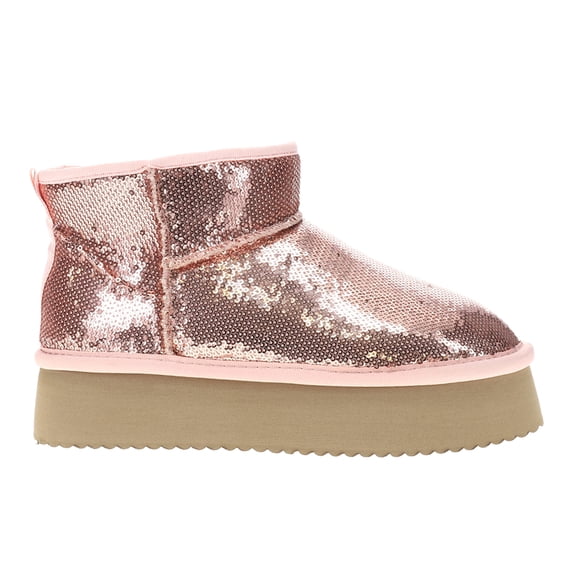 Corkys Womens Room Service Sequin Platform Round Toe Ankle Boots