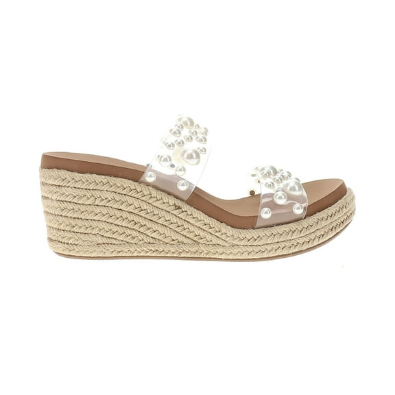 Corkys Womens Shes Here Clear Espadrille Wedge  Casual Shoes