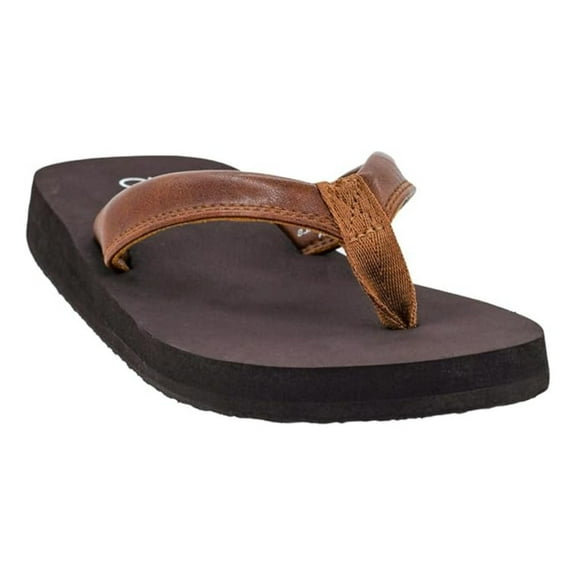 Corkys Womens Summer Plans Flip Flop Sandals, Cognac (6)