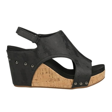 Corkys Womens Tiffanee Studded Wedge  Casual Shoes