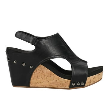 Corkys Womens Tiffanee Studded Wedge  Casual Shoes