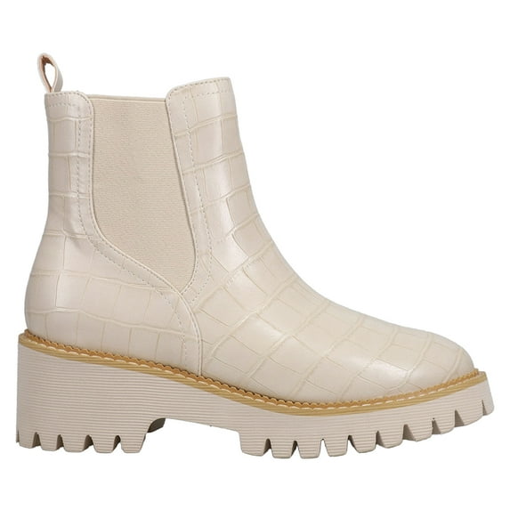 Corkys Footwear Women's Whatever Ivory Croco Booties