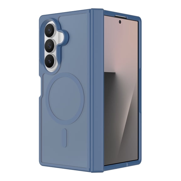 Corliven for Samsung Galaxy Z Fold8 Ultra Case, Magnetic Folio Cover with Hinge Protection and Wireless Charging, Darkblue