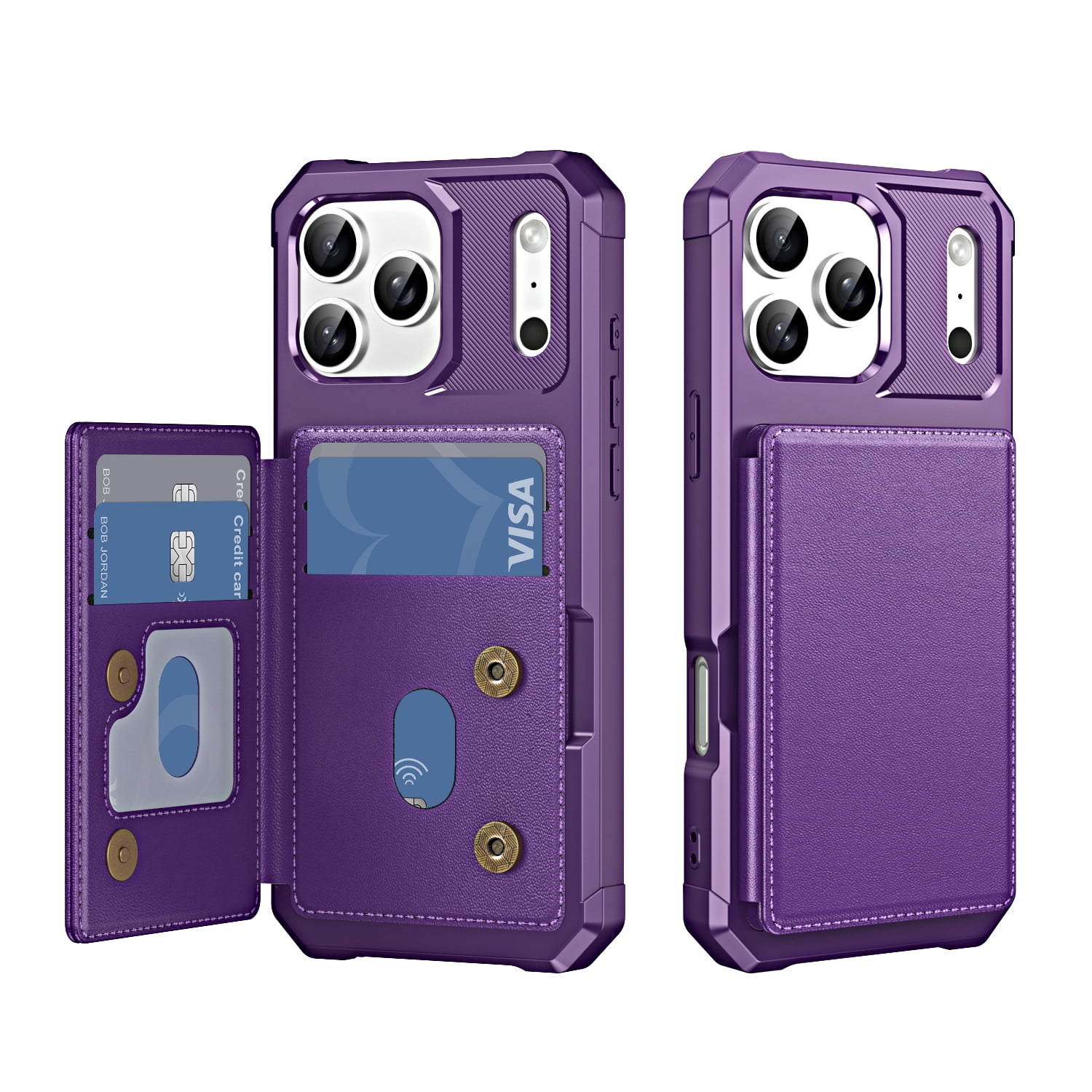 Corliven for iPhone 18 Pro Card Holder Case, PU Leather TPU Protective ...