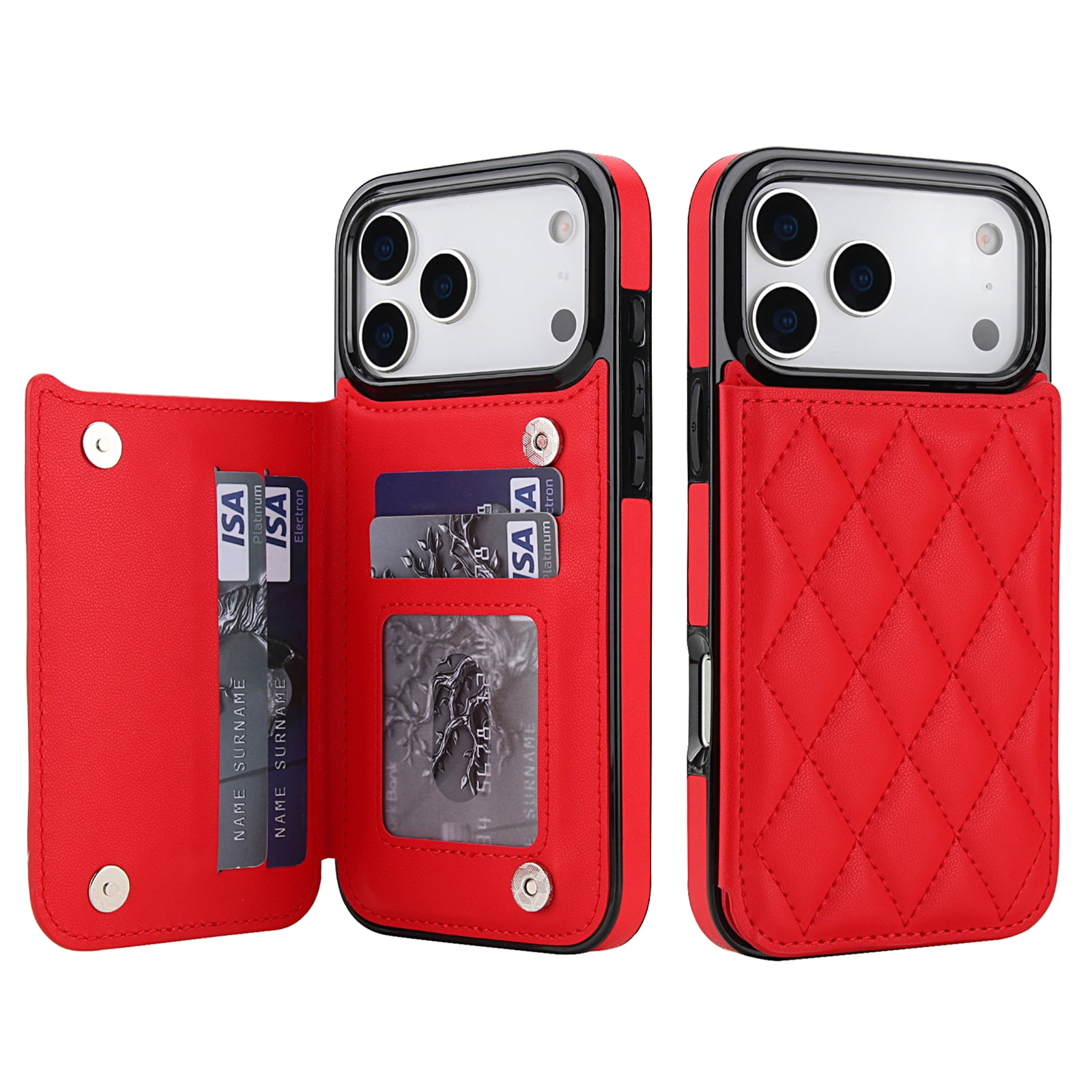 Corliven for iPhone 18 Pro Case, PU Leather TPU Protective Cover with ...