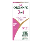 Corman Organyc Certified Organic Cotton Breathable Hypoallergenic Pantyliners, Light Flow, 20 Count