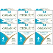 Corman Organyc Feminine Sensitive Skin Hypoallergenic Moderate Leak Protection Organic Cotton Sanitary Pads, 60 Count