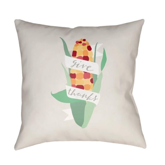 Surya GTK001-2020 20 x 20 x 4 in. Corn Square Throw Pillow, Multi Color