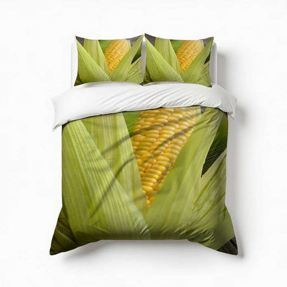 Corn Cob Bedding Set 3 Pcs Soft Microfiber Quilt Cover For Bedroom Decor, Comforter Cover With 2 Pillowcase