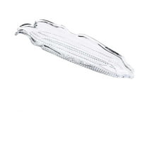 Corn Cob Holders and Dish Set with Corn Butter Spreaders Plastic Corn Tray Corn on the Cob Skewer Transparent Service Tray Corn Dish BBQ Tool Cob Dinnerware for Sweet Butter Corn(Clear,10.82x3.54")