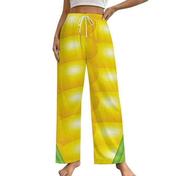 Corn Cob Print Pajama Pants Comfortable Elastic Waist Pajamas Fashion Sleepwear Bottoms Plus Size Homewear