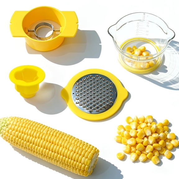 Corn Cob Stripper Corn Kernel Remover, Corn Peeling Tool for Cobs, Fast Corn Cutting Device, Includes Bowl And Safety Grip