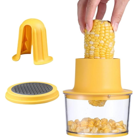 Corn Cob Stripper Multifunctional Tool with Corn Planer, Grater, and 500 mL Bowl