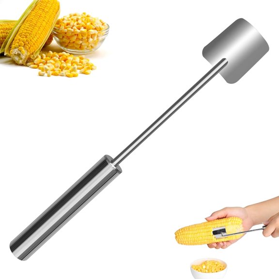 Corn Cob Stripper, New Corn Peeler for Corn on the Cob, Corn Cutter to Cut Corn off the Cob, Fast Corn Kernel Remover Tool, Long Handle Stainless Steel Corn Peeler, Kitchen Gadget(1 PC)