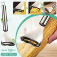 thumbnail image 1 of Corn Cob Stripper Peeler Stainless Steel Corn Kernel Cutter Tool | Ergonomic Handle | Serrated Blade | Kitchen Vegetable Gadget Accessory | 1 Pack | 7.1x1.1 Inch, 1 of 9