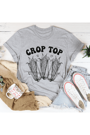 Corn Crop Top Tee Mustard S Peachy Sunday T-Shirt