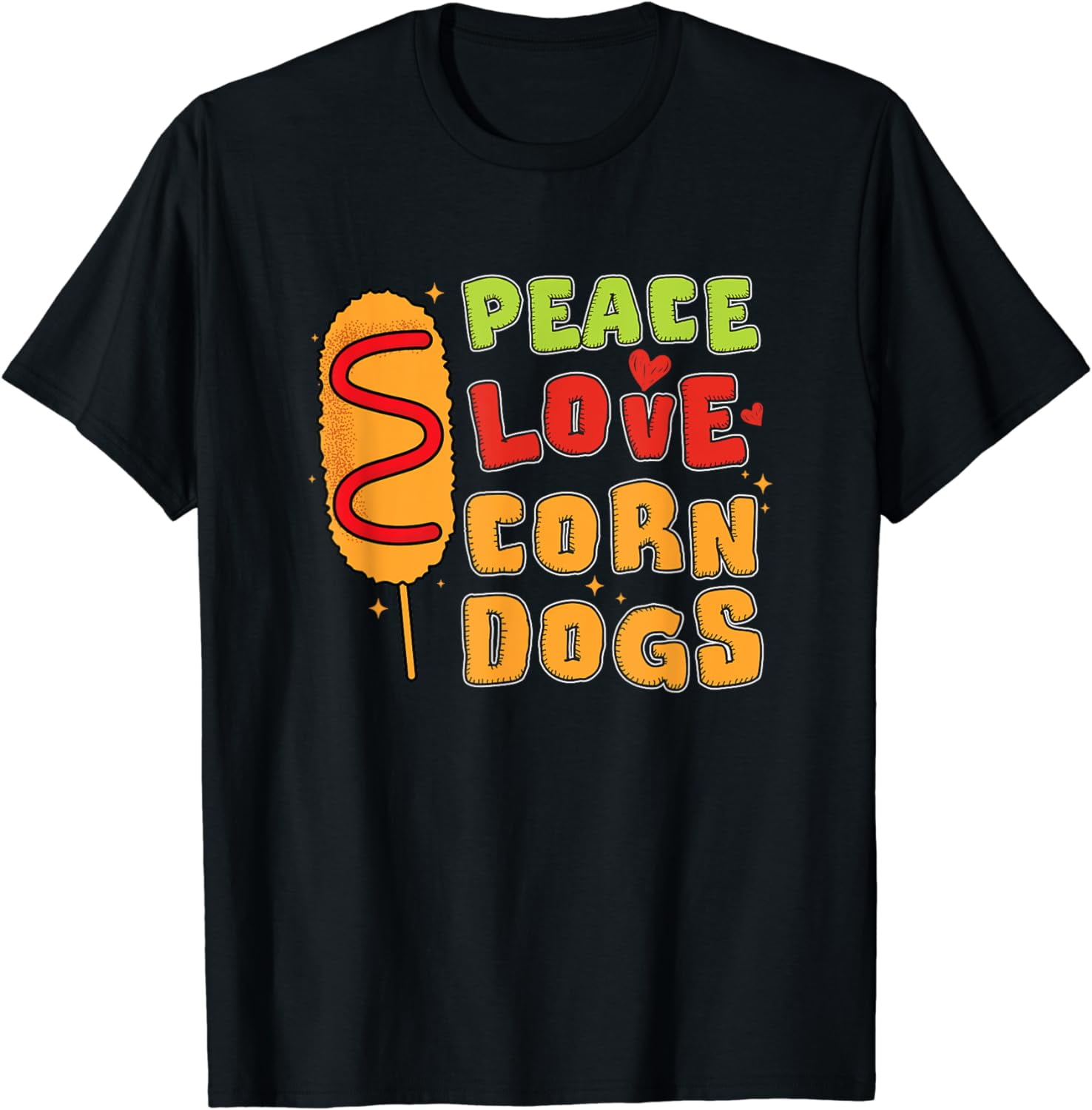 Corn Dog Lover Peace Love Corn Dogs T Shirt Walmart