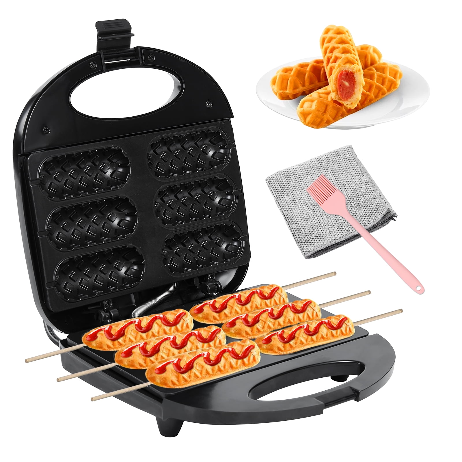 Bauu 6 Corn Dog Capacity Waffle Machine Walmart
