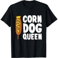 thumbnail image 1 of Corn Dog Queen Corn Dogs Lover Women T-Shirt Black Large, 1 of 4