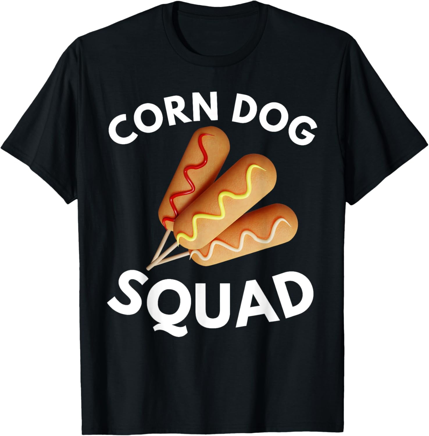 Corn Dog Squad Stick Cheesy Corn Dogs Corndog Man Stick TShirt