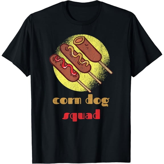 Corn Dog Squad Stick Dogs Corndog Man Stick Retro Vintage T-Shirt