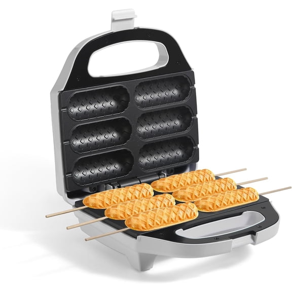 Corn Dog Waffle Maker with Nonstick Plates Makes 6 Corn Dogs Bestseling