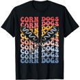 thumbnail image 1 of Corn Dogs Groovy Stick Hot Dogs Corn Hot Dogs T-Shirt, 1 of 4