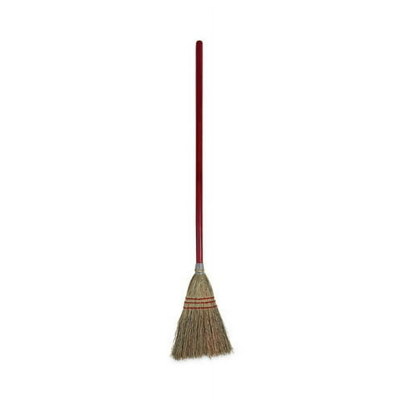 Corn Fiber Lobby/toy Broom, Corn Fiber Bristles, 39" Overall Length, Red | Bundle of 10 Each