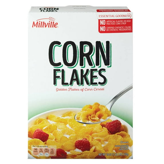 Millville Corn Flakes Cereal, 18 oz