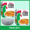 thumbnail image 1 of Corn Flakes Cereal, 43 oz Boxes, Pack of 2 with Serving Bowl by OMA, 1 of 11