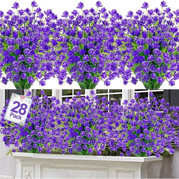 Corn Flower Artificial Flowers for Outdoor UV Resistant Fake Plants, Faux Plastic Flower Artificial Plants for Home Window Box Porch Indoor Cemetery Spring Summer Decor(White)