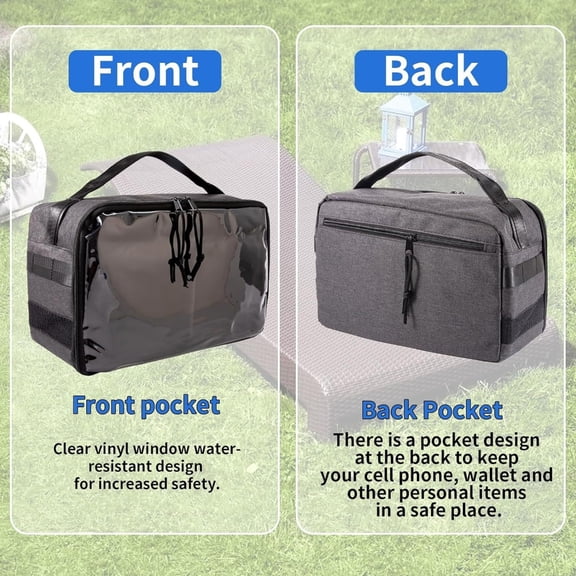 Corn Hole Bean Carrying Case with Clear Front Pocket Corn Hole Bag Carry Case