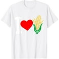thumbnail image 1 of Corn I Love Corn T-ShirtMen's and women's pure cotton short-sleeved shirts, 1 of 7