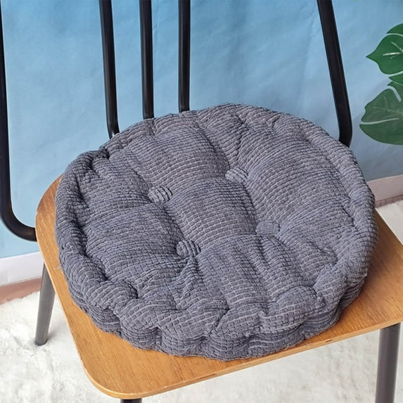 Corn Kernel Corduroy Floor Cushion | Thickened Hand Made Tatami Seat Pad | Circular Design | Four-Stitch Back Support | Soft Durable Pearl Padding | 1 Piece | Versatile Chair Mat