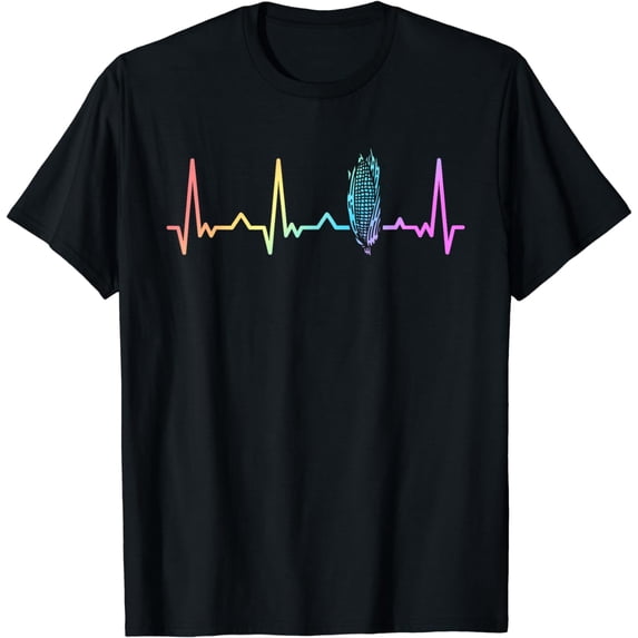 Corn Lover Apparel Corn CobCorn Heartbeat Farmer T-Shirt