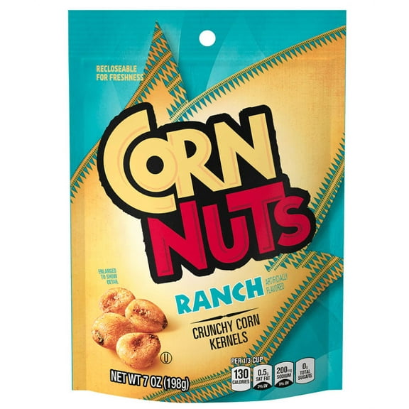 Corn Nuts Ranch Crunchy Corn Kernels (7 oz Bags, Pack of 12)