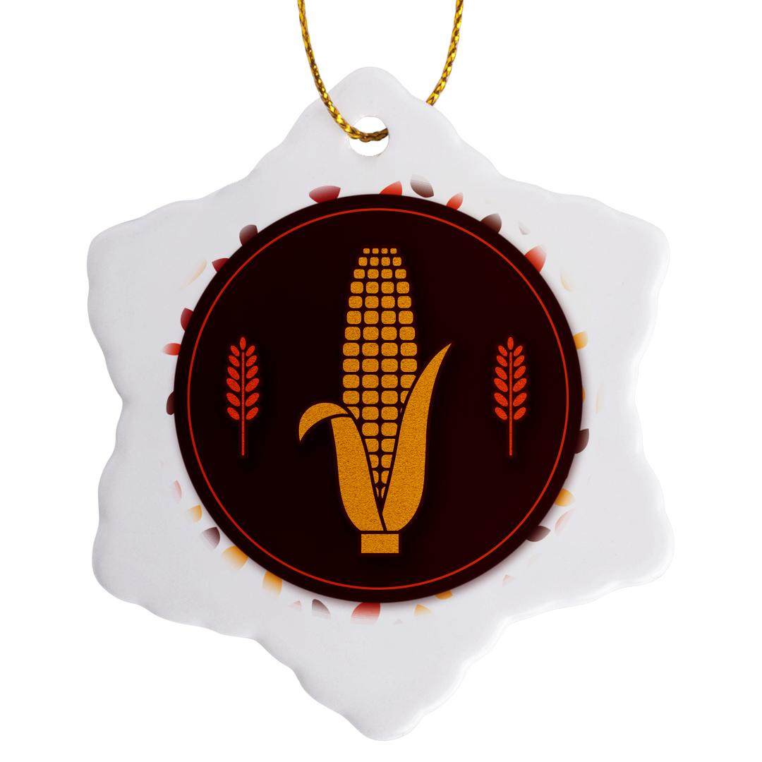 3drose, Corn on the Cob with Wheat Accents Autumn Harvest Faux Glitter ...