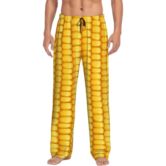 Corn Pattern Men'S Pajama Pants Soft Sleep Lounge Pants Pjs Bottoms With Pockets Medium