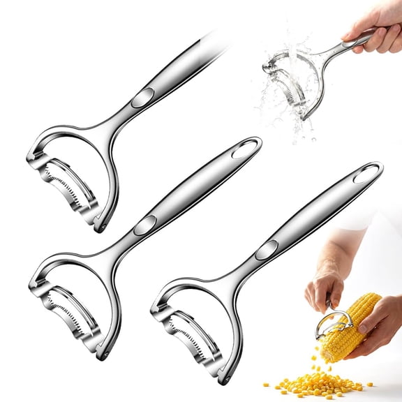 Corn Peeler off the Cob,Stainless Steel Corn on the Cob Stripper Tool,Corn Peeler for Corn on the Cob, Corn Kernel Remover for Sweet Corn Cutter, Corn Remover Kitchen Tools (1)