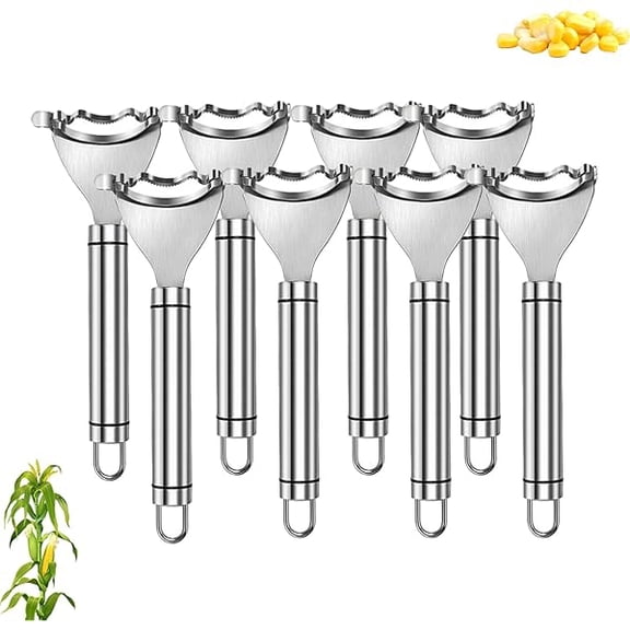 Corn Peeler for Corn on the Cob, Corn Cob Stripper Tool, Corn Peeler for Corn on the Cob, Long Handle for Home Kitchen(8pcs) - Multi-Functional High-Efficiency Design for Modern Kitchen