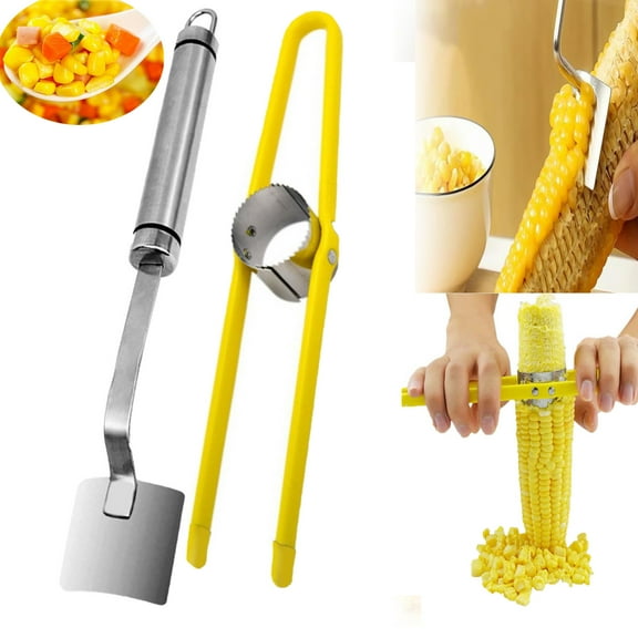 Corn Peeler for Corn On The Cob,Corn Peeler, Corn On The Cob Remover,Corn Cob Stripper,Corn Peeler Tool,304 Stainless Steel Corn For Home Kitchens, Restaurant Chefs, Outdoor Dining Enthusiasts,2PC
