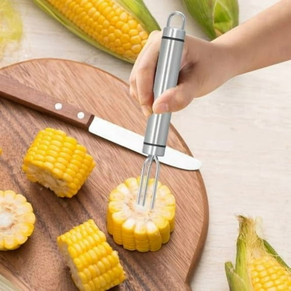 Corn Peeler for Corn on the Cob, Corn Stripper, Corn Holder, Stainless Steel Corn on the Cob Stripper Tool, New Long Handle Corn Cutter, Easy Clean Corn Cob Peeler for Home Kitchen & Outdoor Dining