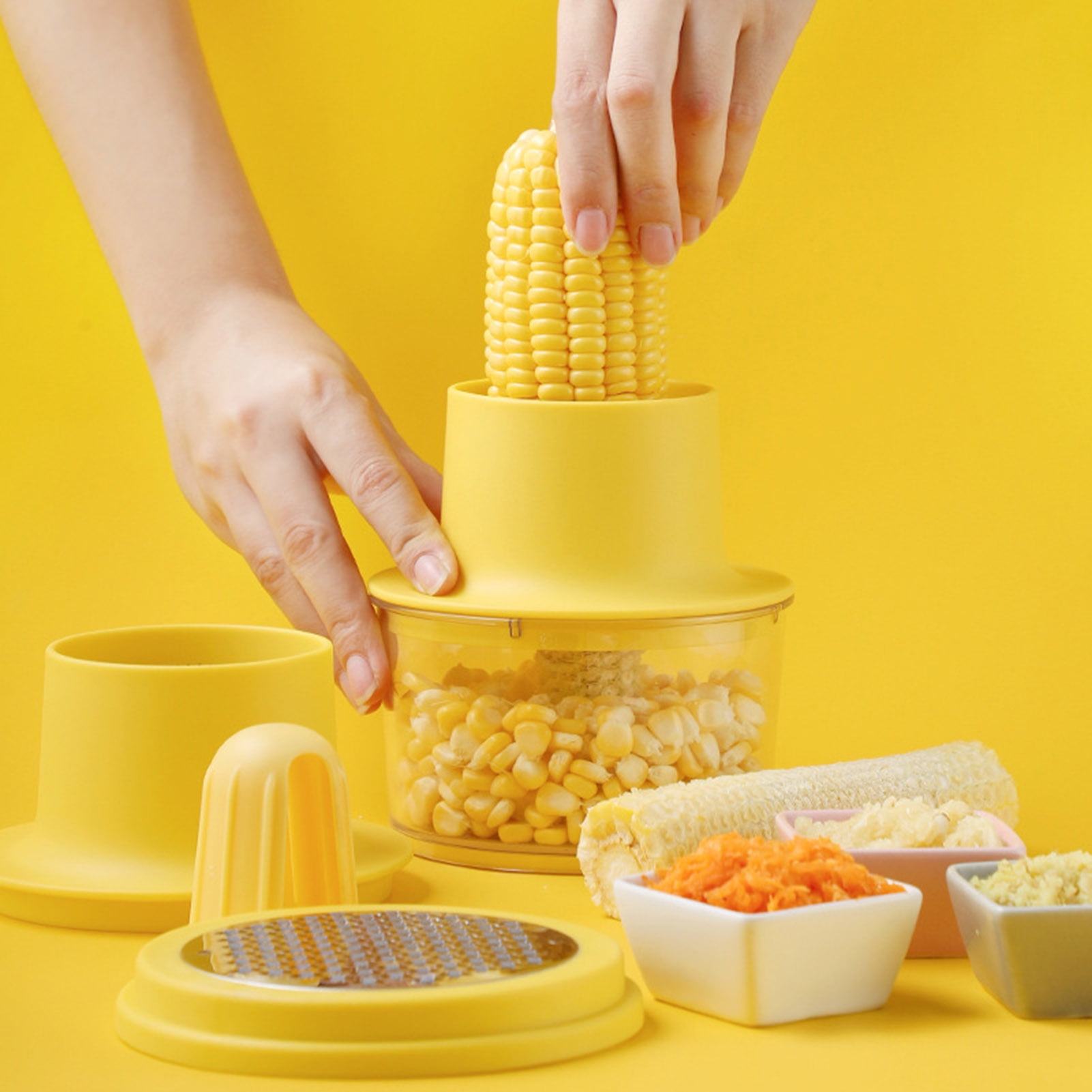 Corn Peeler Corn Stripper with Sharp Blade Built-in Cup Grater Corn ...
